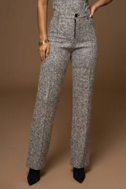 Lt. Grey Stay Sharp Tweed Trouser -Lady Clothing Store PRODUCT DEC302022 WINTER 48