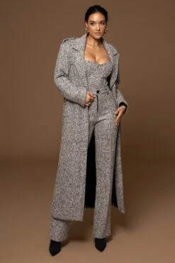 Lt. Grey Stay Sharp Tweed Trouser -Lady Clothing Store PRODUCT DEC302022 WINTER 50