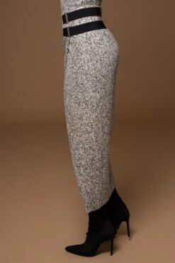 Lt. Grey Gisele Tweed Slit Skirt 26 Lt. Grey Gisele Tweed Slit Skirt -Lady Clothing Store PRODUCT DEC302022 WINTER 9
