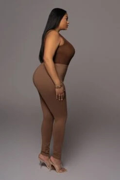 Chocolate Mesh Essential Tank Bodysuit Undergarment -Lady Clothing Store PRODUCT DEC32021 152