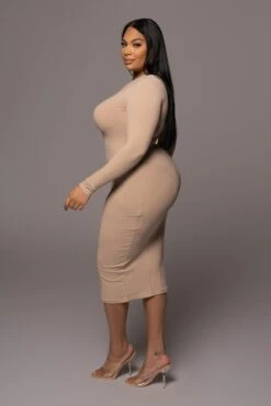 Beige High Expectations Midi Dress -Lady Clothing Store PRODUCT DEC32021 210