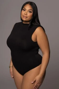 Jluxbasix Black Ciela High Neck Bodysuit -Lady Clothing Store PRODUCT DEC32021 220