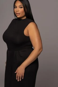 Jluxbasix Black Ciela High Neck Bodysuit -Lady Clothing Store PRODUCT DEC32021 227