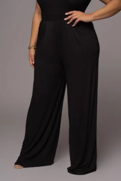 Jluxbasix Black Devyn Wide Leg Pants -Lady Clothing Store PRODUCT DEC32021 228