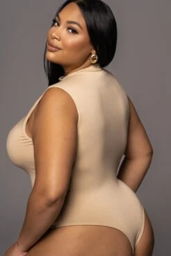 Jluxbasix Tan Ciela High Neck Bodysuit 26 Jluxbasix Tan Ciela High Neck Bodysuit -Lady Clothing Store PRODUCT DEC32021 66