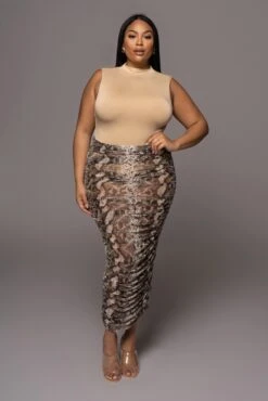 Jluxbasix Tan Ciela High Neck Bodysuit 18 Jluxbasix Tan Ciela High Neck Bodysuit -Lady Clothing Store PRODUCT DEC32021 68