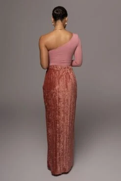 Rose Krisana Velvet High Slit Skirt -Lady Clothing Store PRODUCT DEC92021 PART2 154