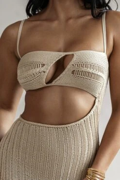 Beige Coastal Escape Dress -Lady Clothing Store PRODUCT FEB132023 CROCHET 15
