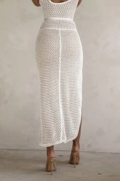 Ivory Jessi Sweater Knit Skirt -Lady Clothing Store PRODUCT FEB132023 CROCHET 34