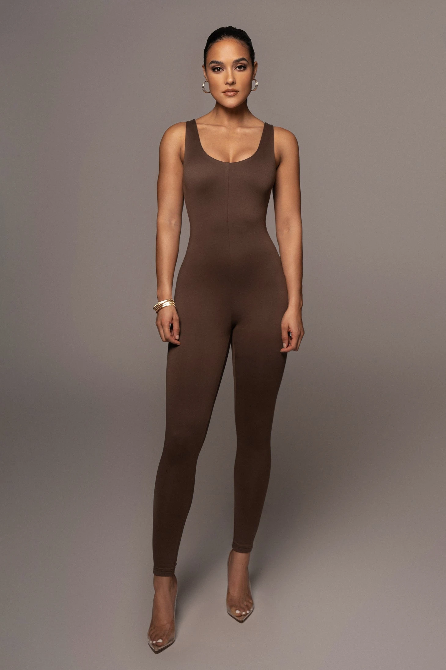 Chocolate Alo Double Layer Jumpsuit 4 Chocolate Alo Double Layer Jumpsuit - Image 2