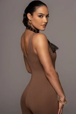 Pecan Alo Double Layer Jumpsuit -Lady Clothing Store PRODUCT FEB252022 194