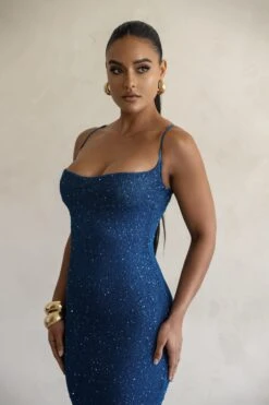 Blue Noemie Sequin Maxi Dress -Lady Clothing Store PRODUCT FEB282023 CROCHET2 107