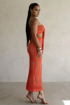 Coral Caribbean Skies Skirt Set -Lady Clothing Store PRODUCT FEB282023 CROCHET2 203