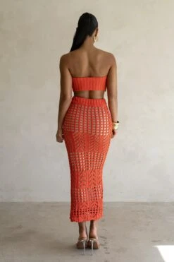 Coral Caribbean Skies Skirt Set -Lady Clothing Store PRODUCT FEB282023 CROCHET2 204