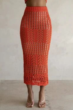 Coral Caribbean Skies Skirt Set -Lady Clothing Store PRODUCT FEB282023 CROCHET2 208