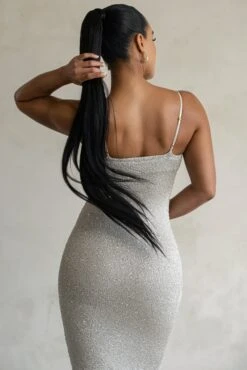 Beige Noemie Sequin Maxi Dress -Lady Clothing Store PRODUCT FEB282023 CROCHET2 55