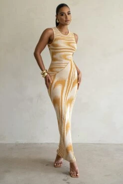 Yellow Chasing Dawn Maxi Dress -Lady Clothing Store PRODUCT FEB282023 CROCHET2 85