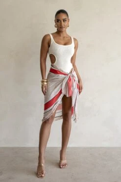 White Sunset Cut Out Bodysuit