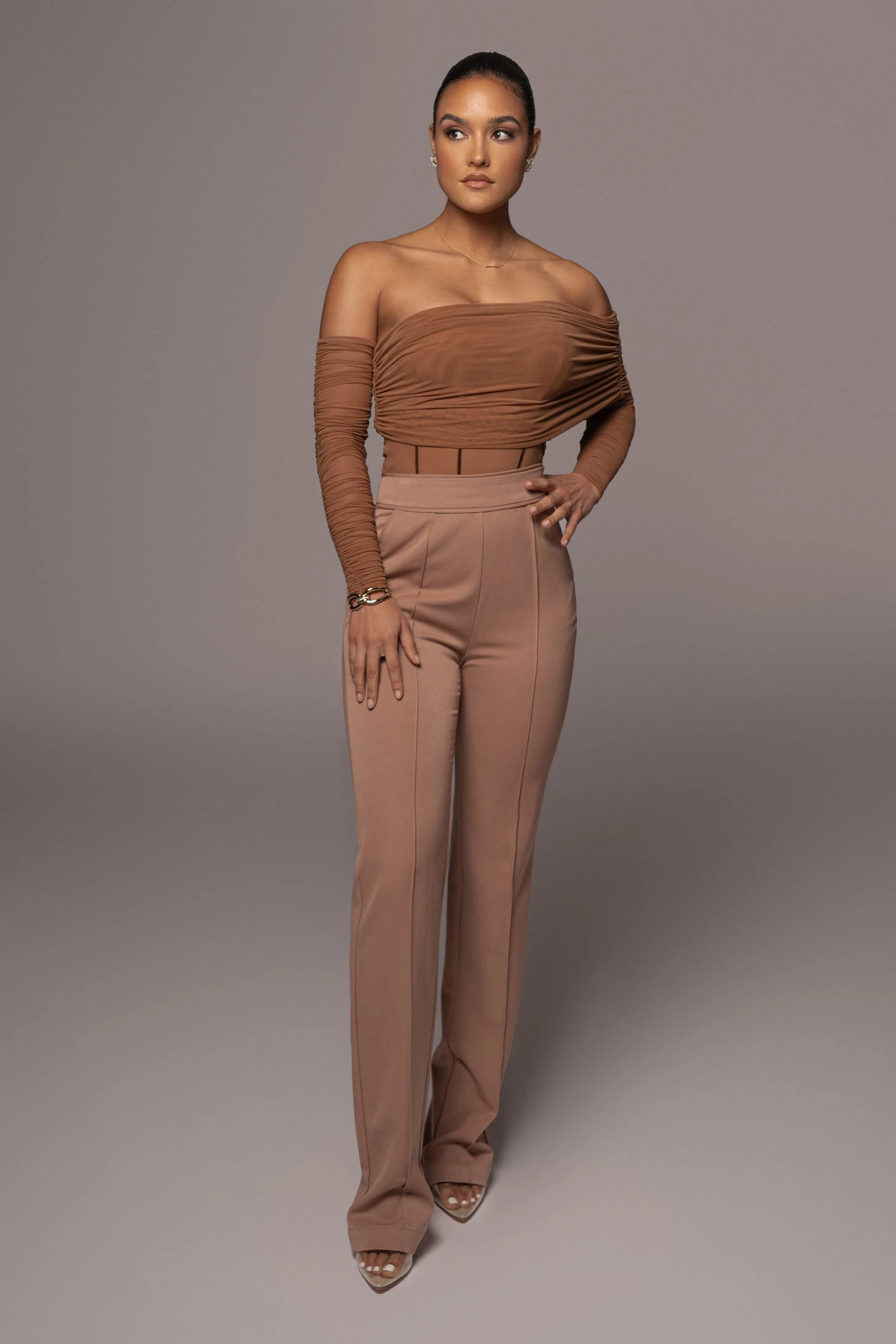 Pecan Sheer Perfection Bodysuit 7 Pecan Sheer Perfection Bodysuit - Image 5