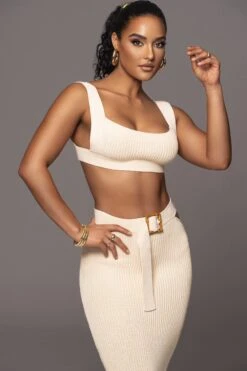 Ivory Nikole Ribbed Skirt Set -Lady Clothing Store PRODUCT JAN192023 46 2b3d8631 a831 4580 9597 067629d22141