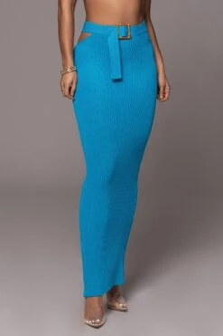 Blue Nikole Ribbed Skirt Set -Lady Clothing Store PRODUCT JAN192023 65
