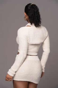 Ivory Cross Paths Plush Three-Piece Set -Lady Clothing Store PRODUCT JAN192023 75