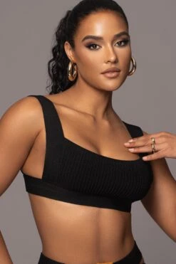 Black Nikole Ribbed Skirt Set -Lady Clothing Store PRODUCT JAN192023 8