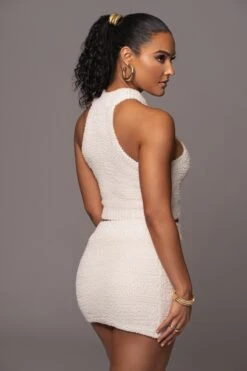 Ivory Cross Paths Plush Three-Piece Set -Lady Clothing Store PRODUCT JAN192023 82