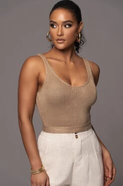 Taupe Juliette Knit Belted One Piece -Lady Clothing Store PRODUCT JAN192023 92