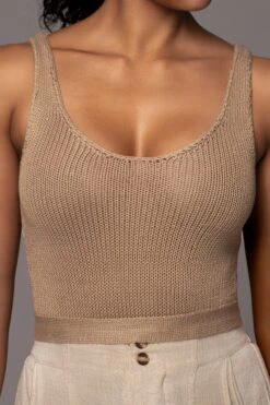 Taupe Juliette Knit Belted One Piece -Lady Clothing Store PRODUCT JAN192023 94