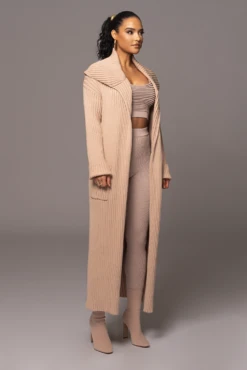 Tan Carmela Rib Knit Cardigan 21 Tan Carmela Rib Knit Cardigan -Lady Clothing Store PRODUCT JAN192023 VDAY 67