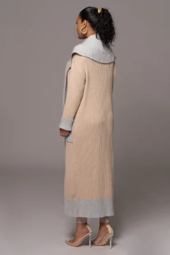 Sand Carmela Rib Knit Cardigan -Lady Clothing Store PRODUCT JAN192023 VDAY 75