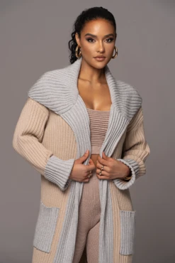 Sand Carmela Rib Knit Cardigan -Lady Clothing Store PRODUCT JAN192023 VDAY 80