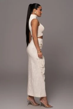 Buttercream Clean Lines Cargo Skirt -Lady Clothing Store PRODUCT JAN252023 NEWARRIVALS 208