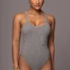 Heather Grey Akito Ribbed Bodysuit 1 Heather Grey Akito Ribbed Bodysuit -Lady Clothing Store PRODUCT JAN252023 NEWARRIVALS 77
