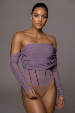 Purple Sheer Perfection Bodysuit