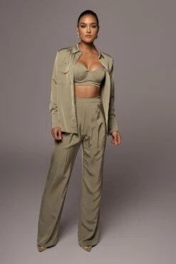 Olive Misty Button Up -Lady Clothing Store PRODUCT JAN52022 83
