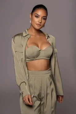 Olive Misty Button Up -Lady Clothing Store PRODUCT JAN52022 85