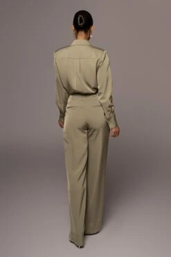 Olive Misty Button Up -Lady Clothing Store PRODUCT JAN52022 92