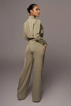 Olive Misty Button Up -Lady Clothing Store PRODUCT JAN52022 93