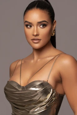 Light Gold Visions Of You Midi Dress -Lady Clothing Store PRODUCT JAN52023 VDAY 10