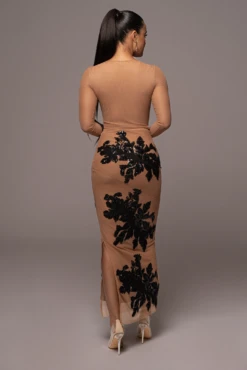 Black Edena Embroidered Midi Skirt -Lady Clothing Store PRODUCT JAN52023 VDAY 147