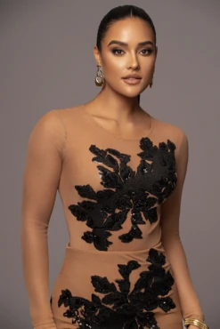 Black Charmed Embroidered Mesh Bodysuit -Lady Clothing Store PRODUCT JAN52023 VDAY 152 a4f2a435 b548 4ce9 a232 fc2d1e0d8e79