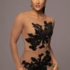 Black Charmed Embroidered Mesh Bodysuit -Lady Clothing Store PRODUCT JAN52023 VDAY 154 ec0037a7 c540 4b38 bb14 c6079efabb87