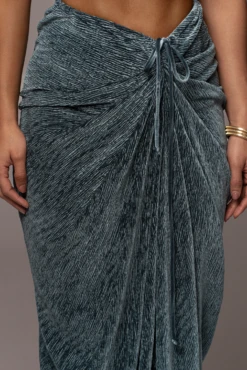 Teal Chosen One Velvet Skirt Set -Lady Clothing Store PRODUCT JAN52023 VDAY 206