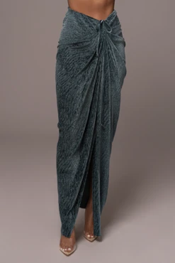 Teal Chosen One Velvet Skirt Set -Lady Clothing Store PRODUCT JAN52023 VDAY 207