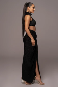 Black Chosen One Velvet Skirt Set -Lady Clothing Store PRODUCT JAN52023 VDAY 221