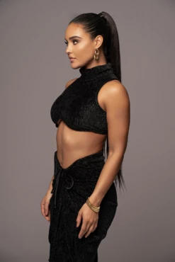 Black Chosen One Velvet Skirt Set -Lady Clothing Store PRODUCT JAN52023 VDAY 224