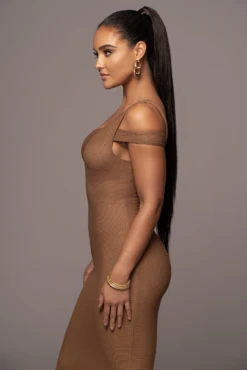 Tan Genasis One Shoulder Dress 17 Tan Genasis One Shoulder Dress -Lady Clothing Store PRODUCT JAN52023 VDAY 248