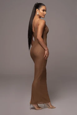 Tan Elba Knit Maxi Dress -Lady Clothing Store PRODUCT JAN52023 VDAY 41